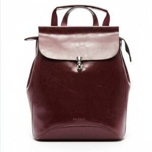 Bolvaint Paris The Edith Backpack/Hand Bag Red Burgundy NEW!!